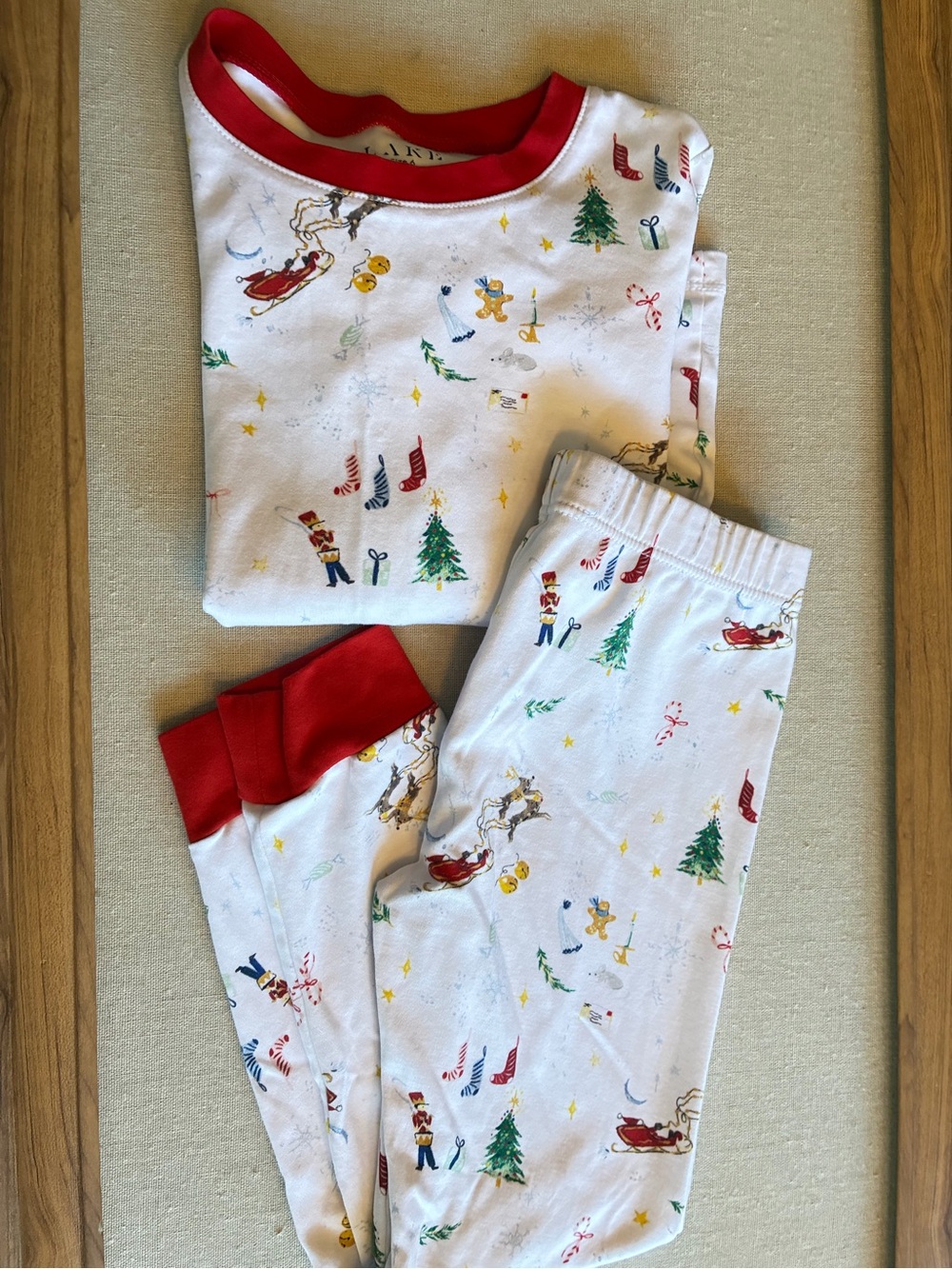 LAKE Christmas PJ Set Size 6